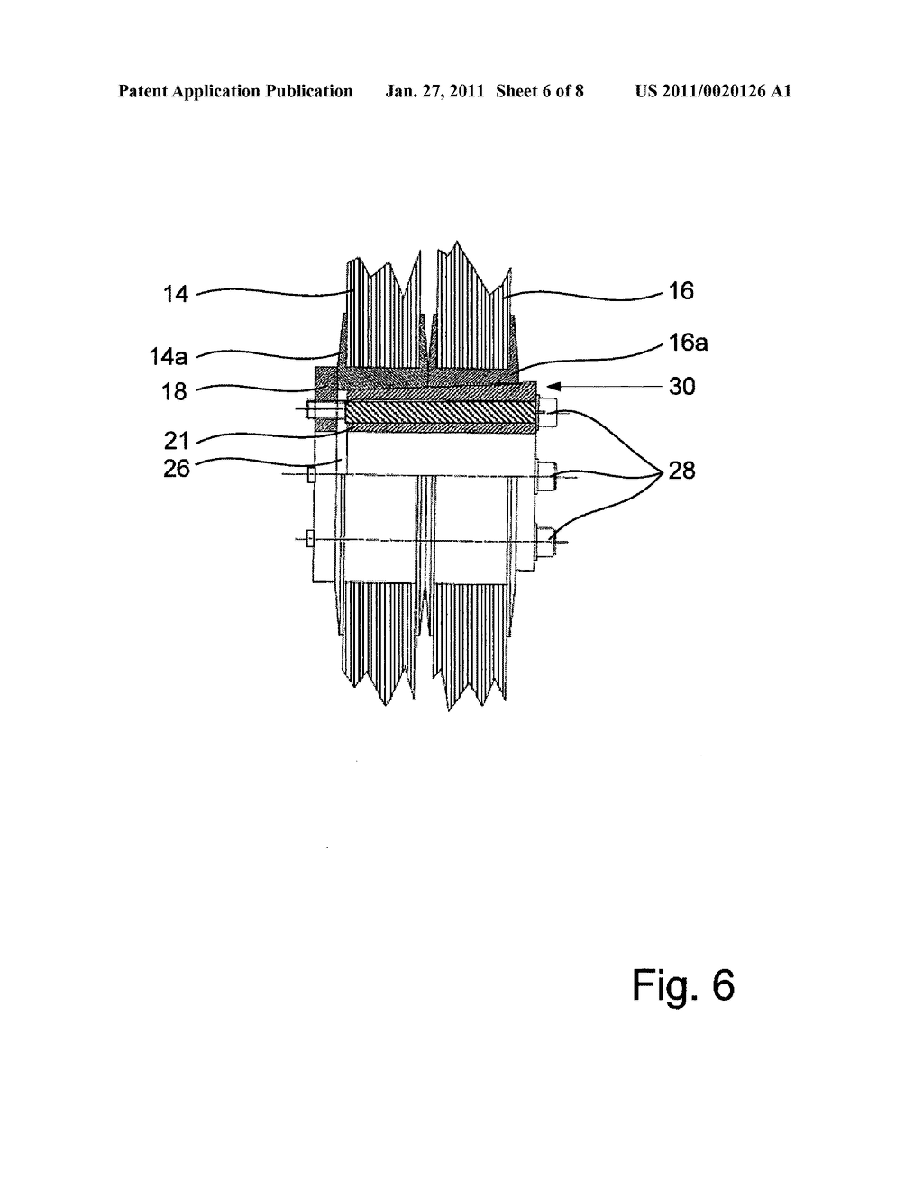 MODULAR ROTOR BLADE FOR A POWER-GENERATING TURBINE AND A METHOD FOR ASSEMBLING A POWER-GENERATING TURBINE WITH MODULAR ROTOR BLADES - diagram, schematic, and image 07