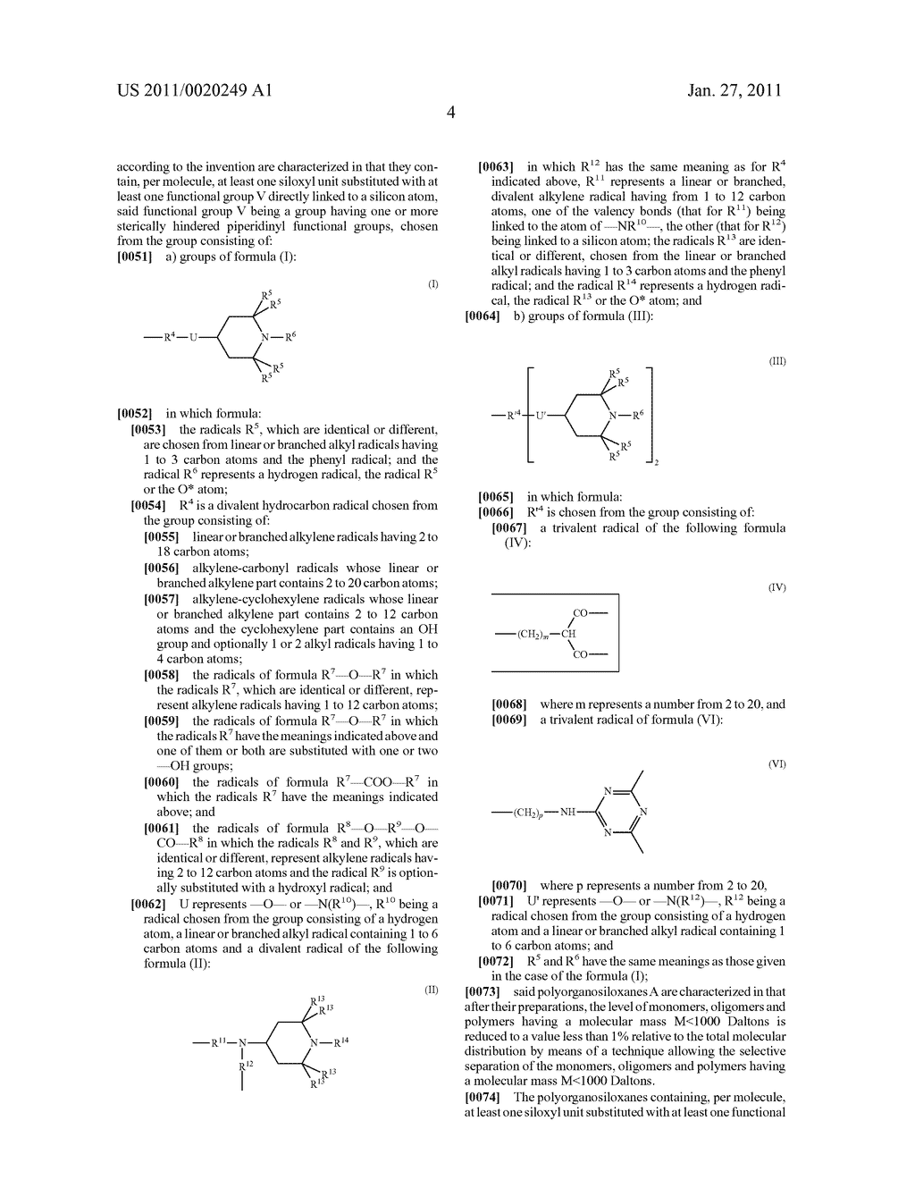 POLYORGANOSILOXANE WITH A PIPERIDINE FUNCTION, DEVOID OF TOXICITY UPON CONTACT WITH THE SKIN, AND USE THEREOF IN COSMETIC COMPOSITIONS - diagram, schematic, and image 05