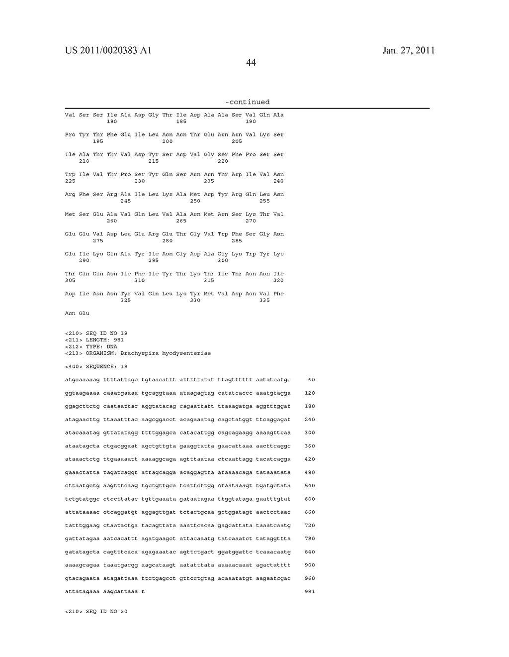 NOVEL GENES AND PROTEINS OF BRACHYSPIRA HYODYSENTERIAE AND USES THEREOF - diagram, schematic, and image 45