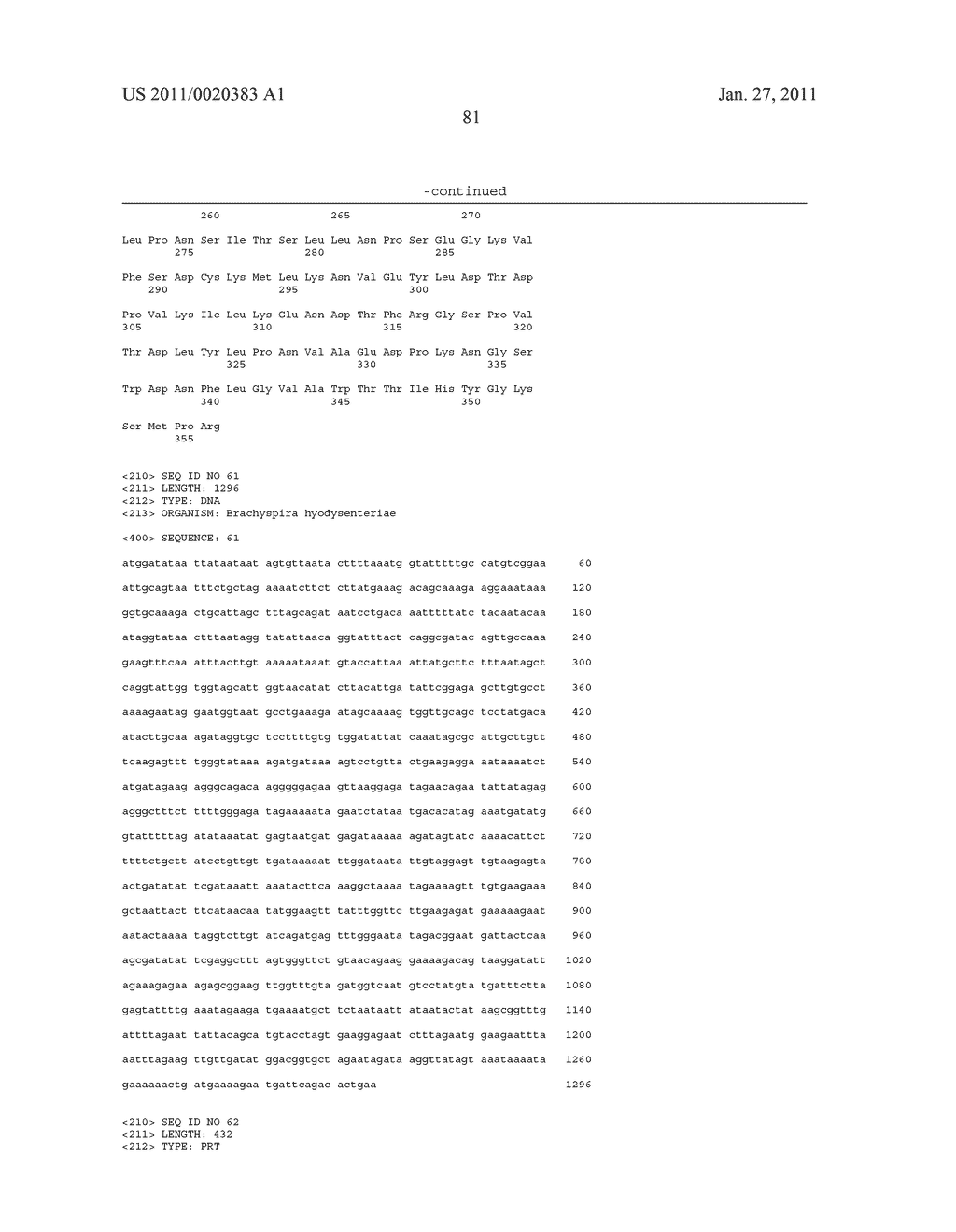 NOVEL GENES AND PROTEINS OF BRACHYSPIRA HYODYSENTERIAE AND USES THEREOF - diagram, schematic, and image 82