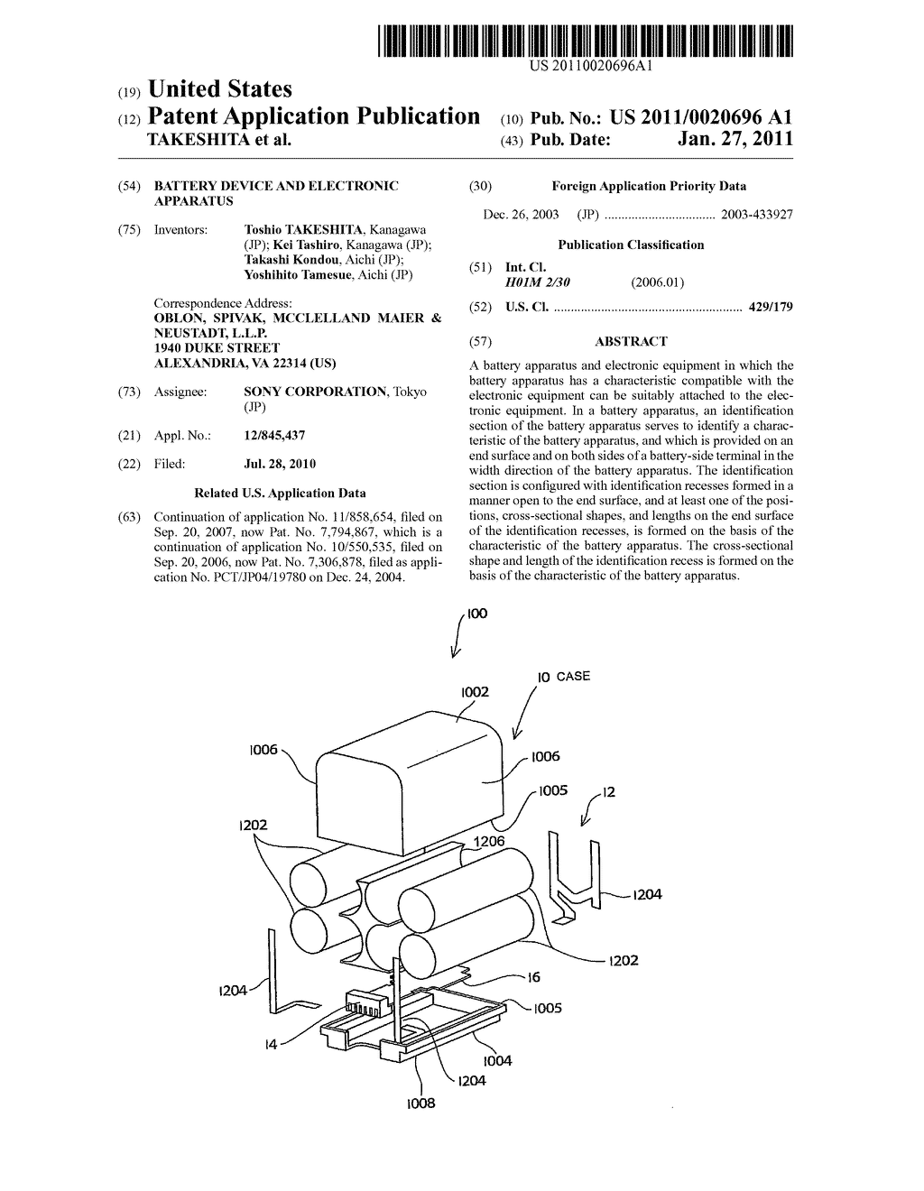 BATTERY DEVICE AND ELECTRONIC APPARATUS - diagram, schematic, and image 01