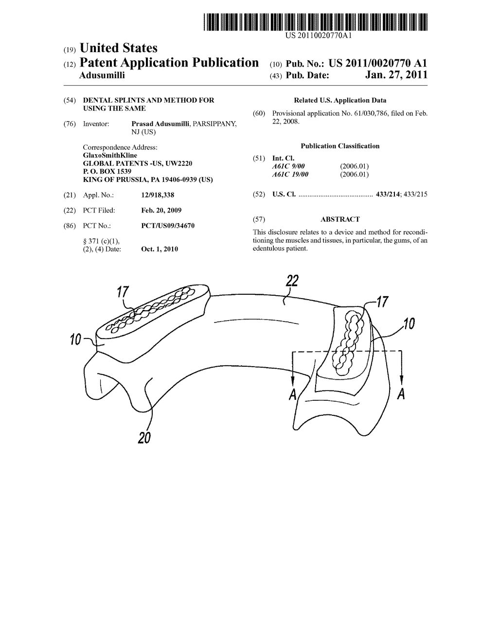 DENTAL SPLINTS AND METHOD FOR USING THE SAME - diagram, schematic, and image 01