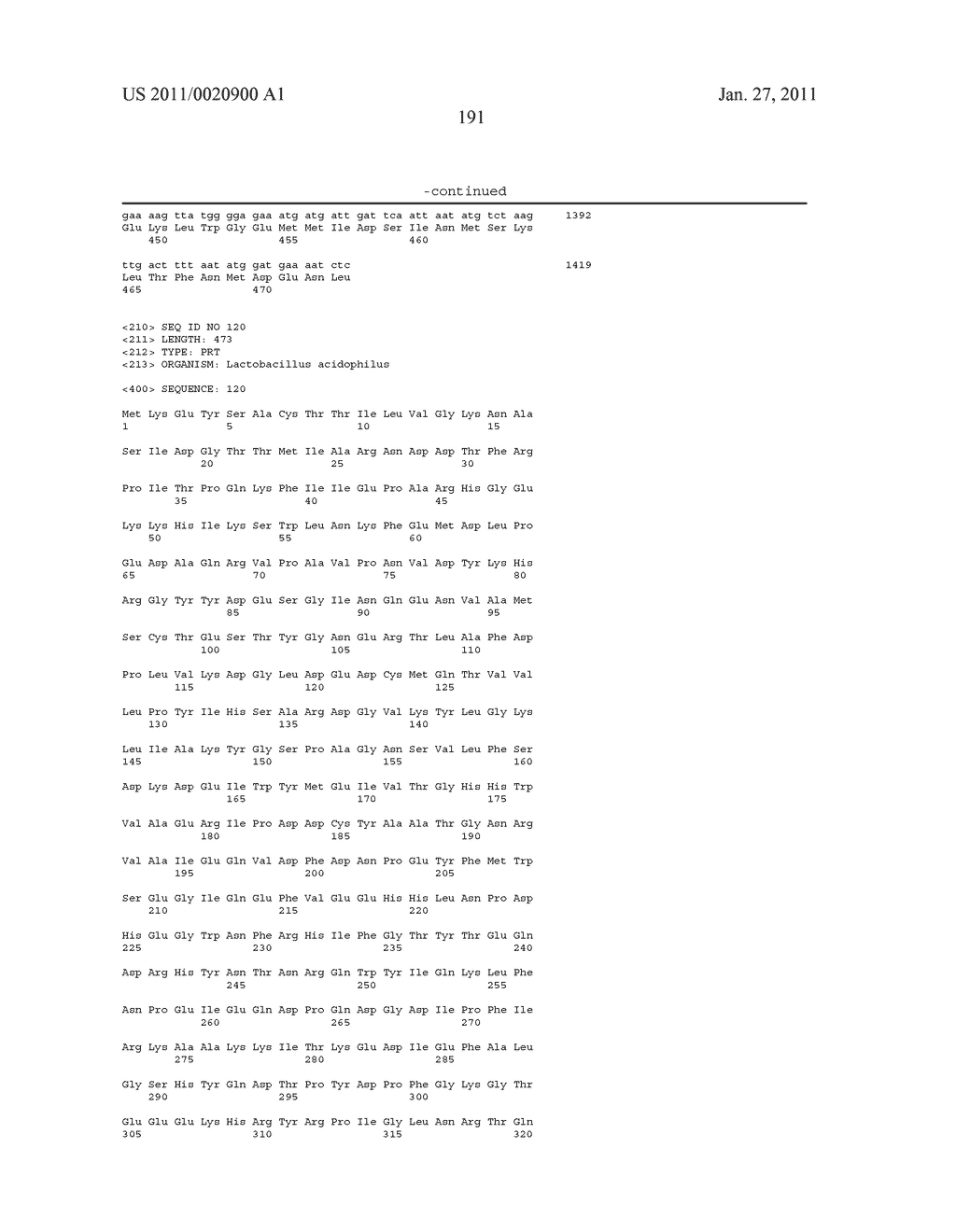 LACTOBACILLUS ACIDOPHILUS NUCLEIC ACID SEQUENCES ENCODING PROTEASE HOMOLOGUES AND USES THEREFORE - diagram, schematic, and image 192