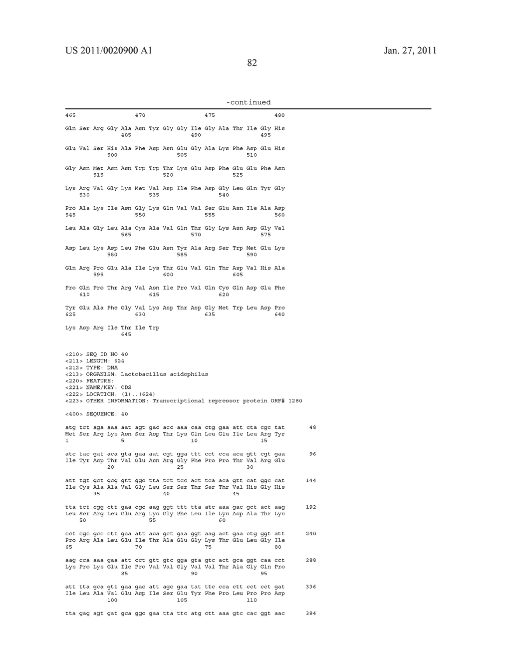 LACTOBACILLUS ACIDOPHILUS NUCLEIC ACID SEQUENCES ENCODING PROTEASE HOMOLOGUES AND USES THEREFORE - diagram, schematic, and image 83