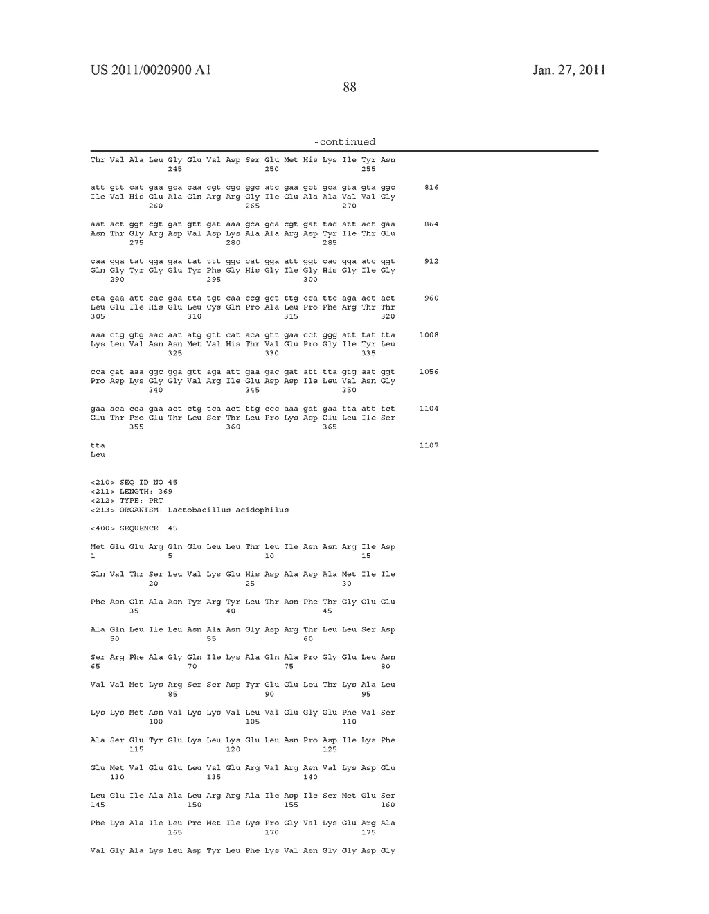 LACTOBACILLUS ACIDOPHILUS NUCLEIC ACID SEQUENCES ENCODING PROTEASE HOMOLOGUES AND USES THEREFORE - diagram, schematic, and image 89