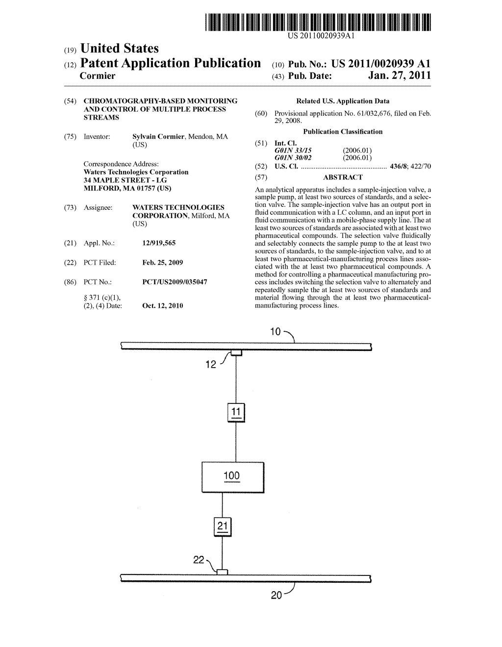 Chromatography-Based Monitoring and Control of Multiple Process Streams - diagram, schematic, and image 01