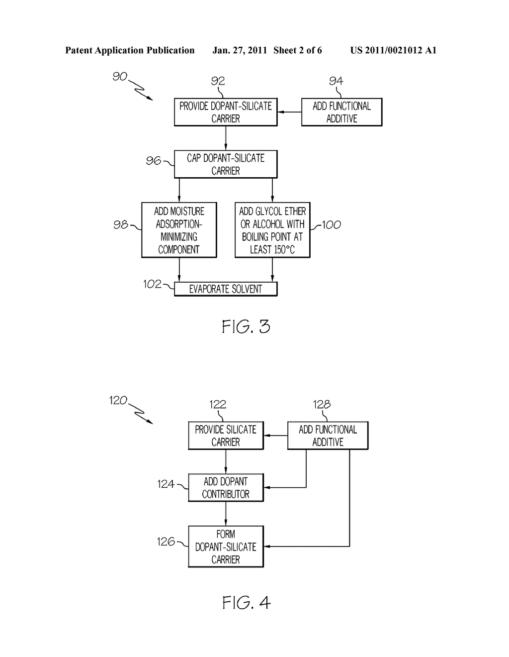 COMPOSITIONS FOR FORMING DOPED REGIONS IN SEMICONDUCTOR SUBSTRATES, METHODS FOR FABRICATING SUCH COMPOSITIONS, AND METHODS FOR FORMING DOPED REGIONS USING SUCH COMPOSITIONS - diagram, schematic, and image 03