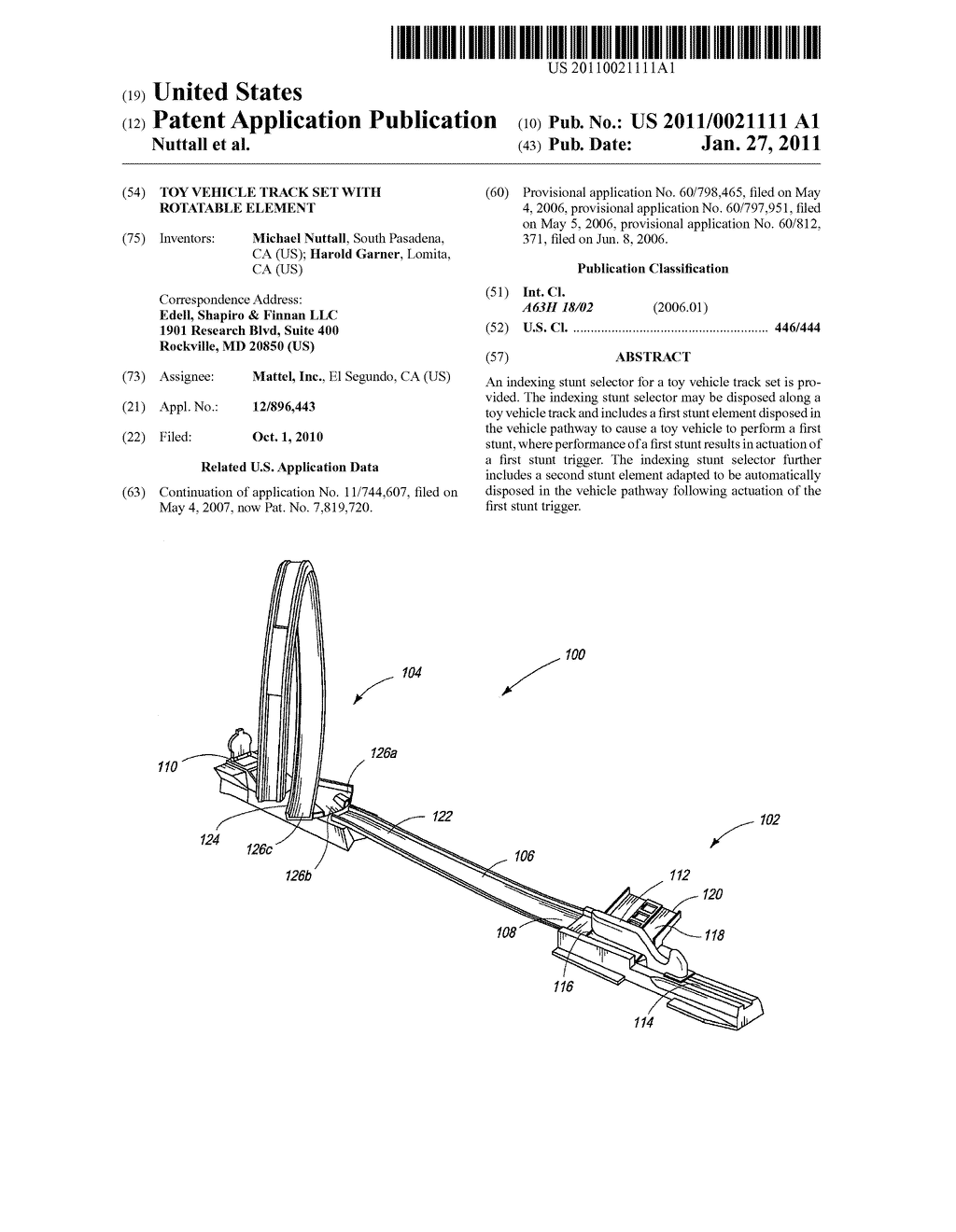 Toy Vehicle Track Set with Rotatable Element - diagram, schematic, and image 01