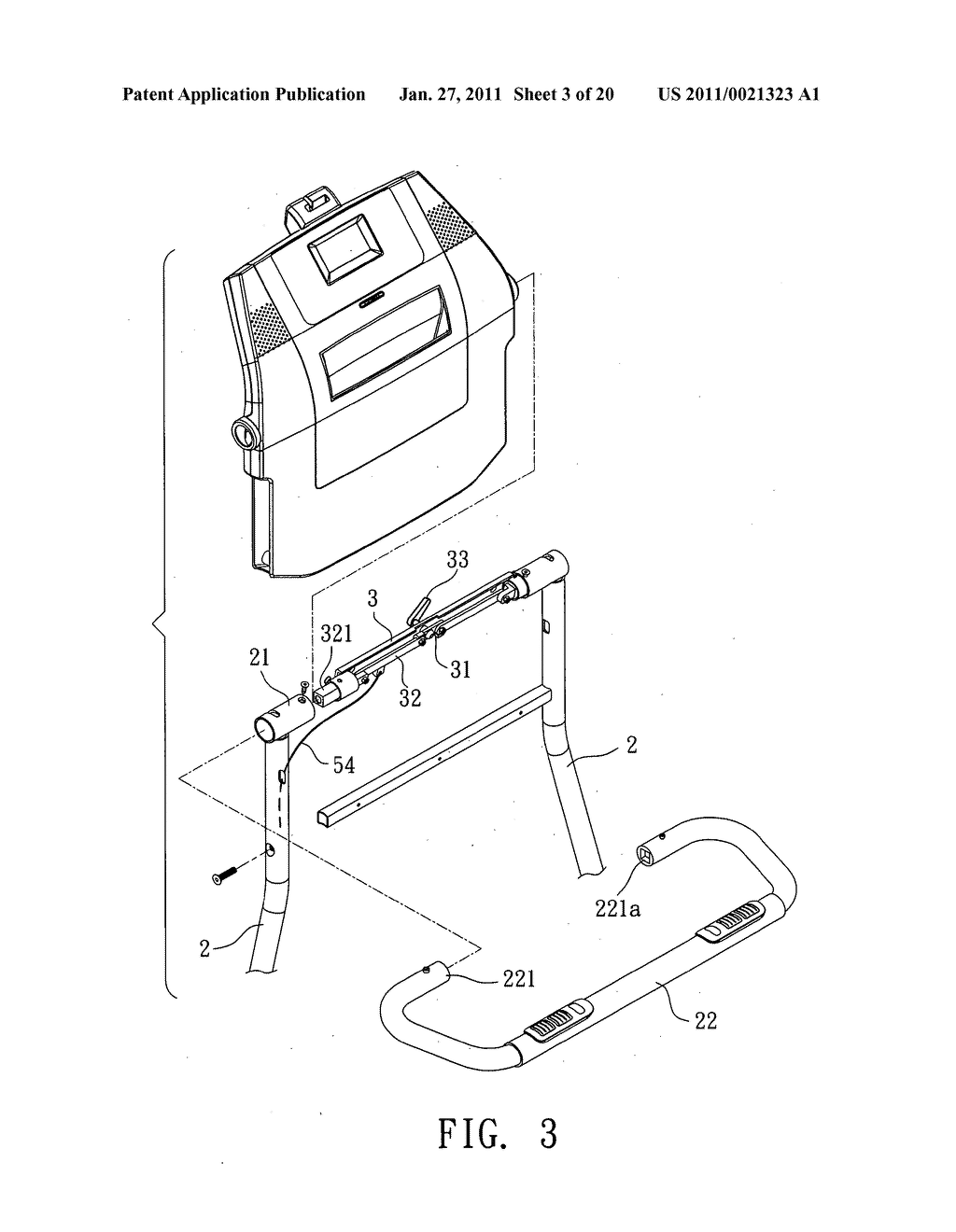 Foldable treadmill - diagram, schematic, and image 04