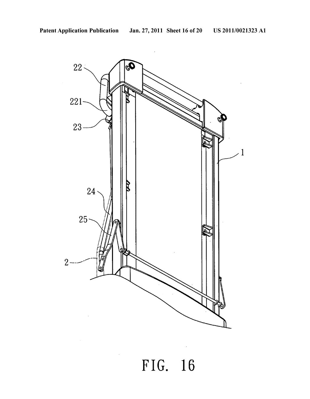 Foldable treadmill - diagram, schematic, and image 17