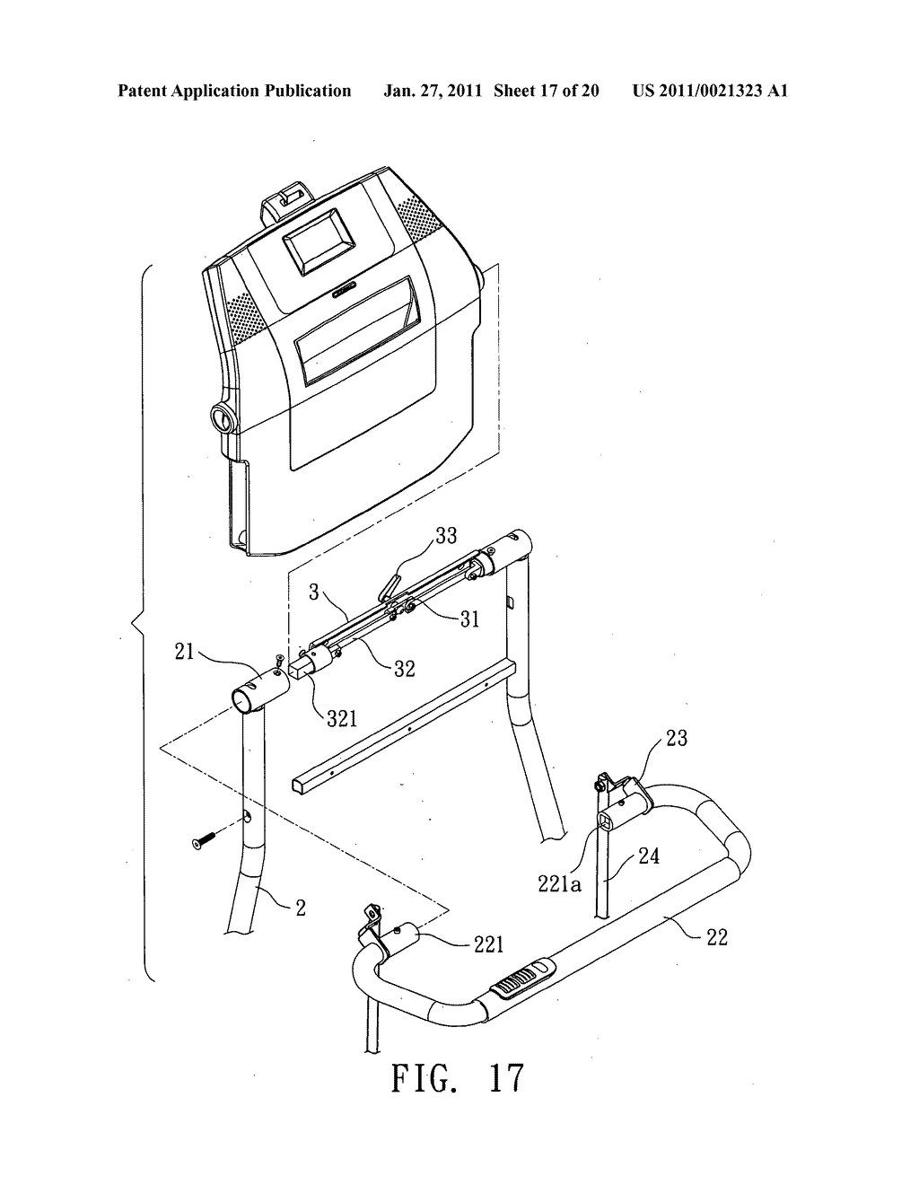 Foldable treadmill - diagram, schematic, and image 18