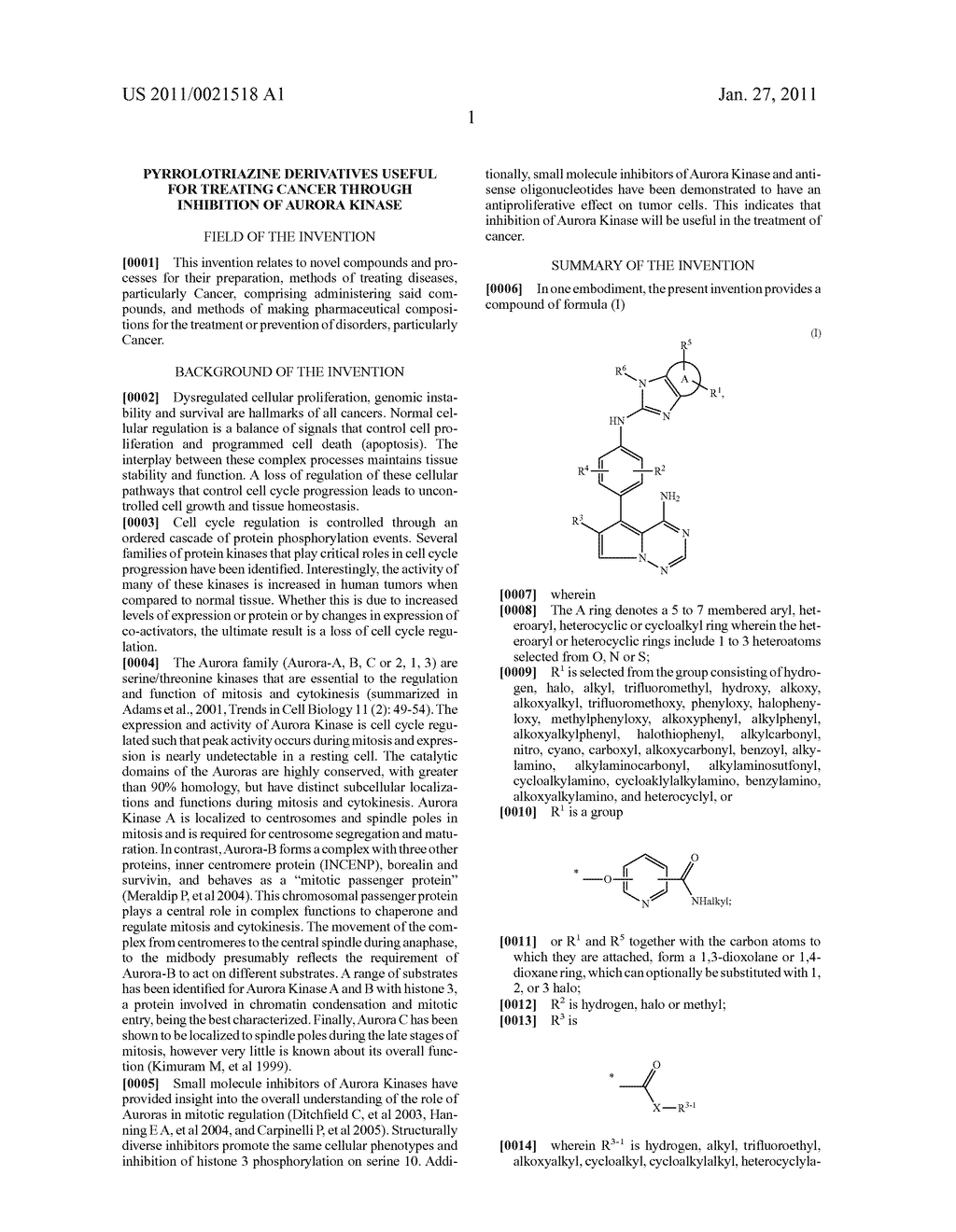 PYRROLOTRIAZINE DERIVATIVES USEFUL FOR TREATING CANCER THROUGH INHIBITION OF AURORA KINASE - diagram, schematic, and image 02