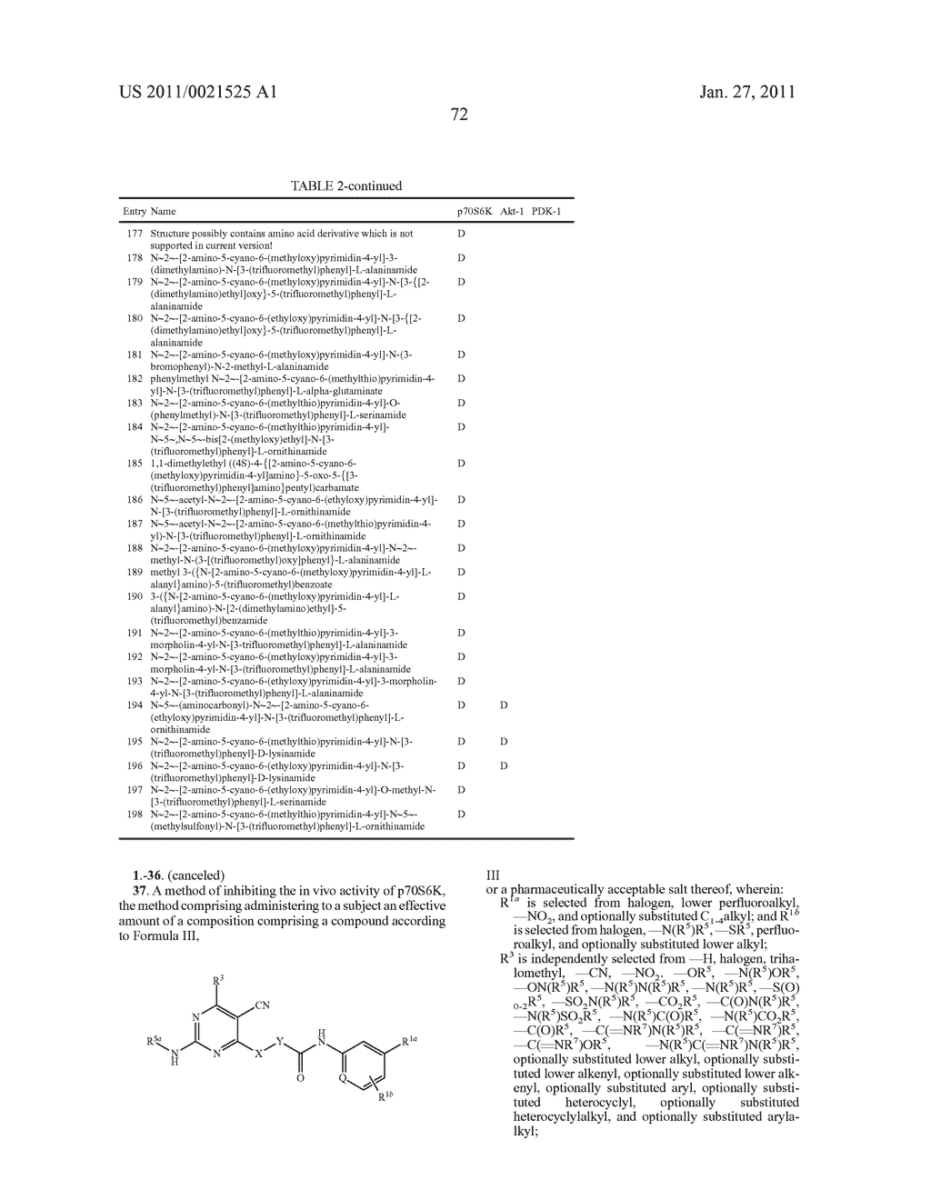 P70S6 Kinase Modulators and Method of Use - diagram, schematic, and image 73