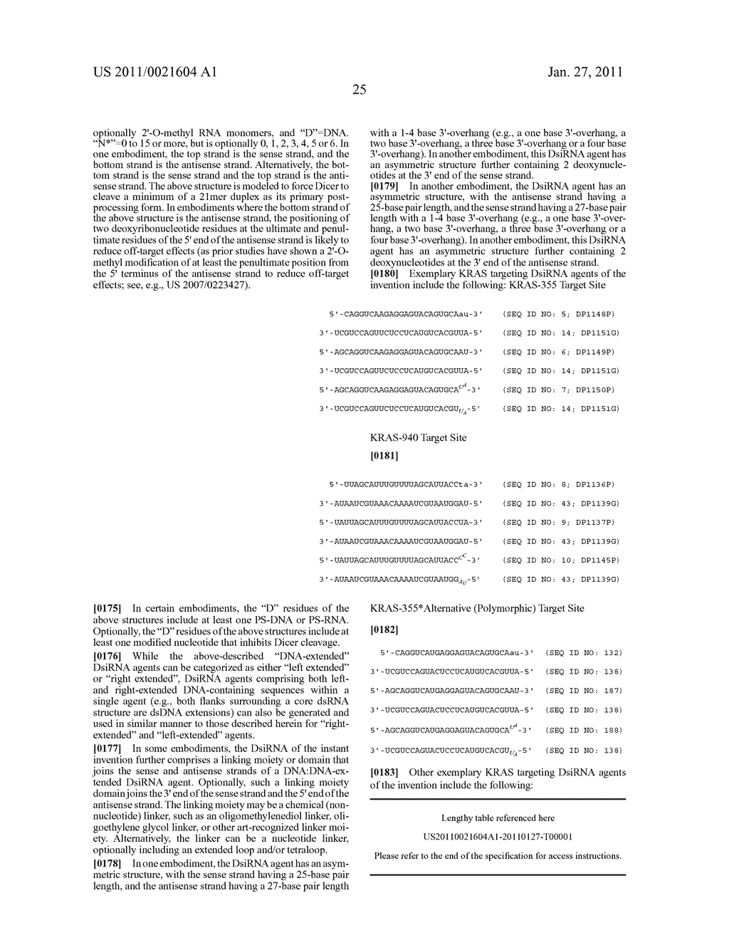 METHODS AND COMPOSITIONS FOR THE SPECIFIC INHIBITION OF KRAS BY ASYMMETRIC DOUBLE-STRANDED RNA - diagram, schematic, and image 57