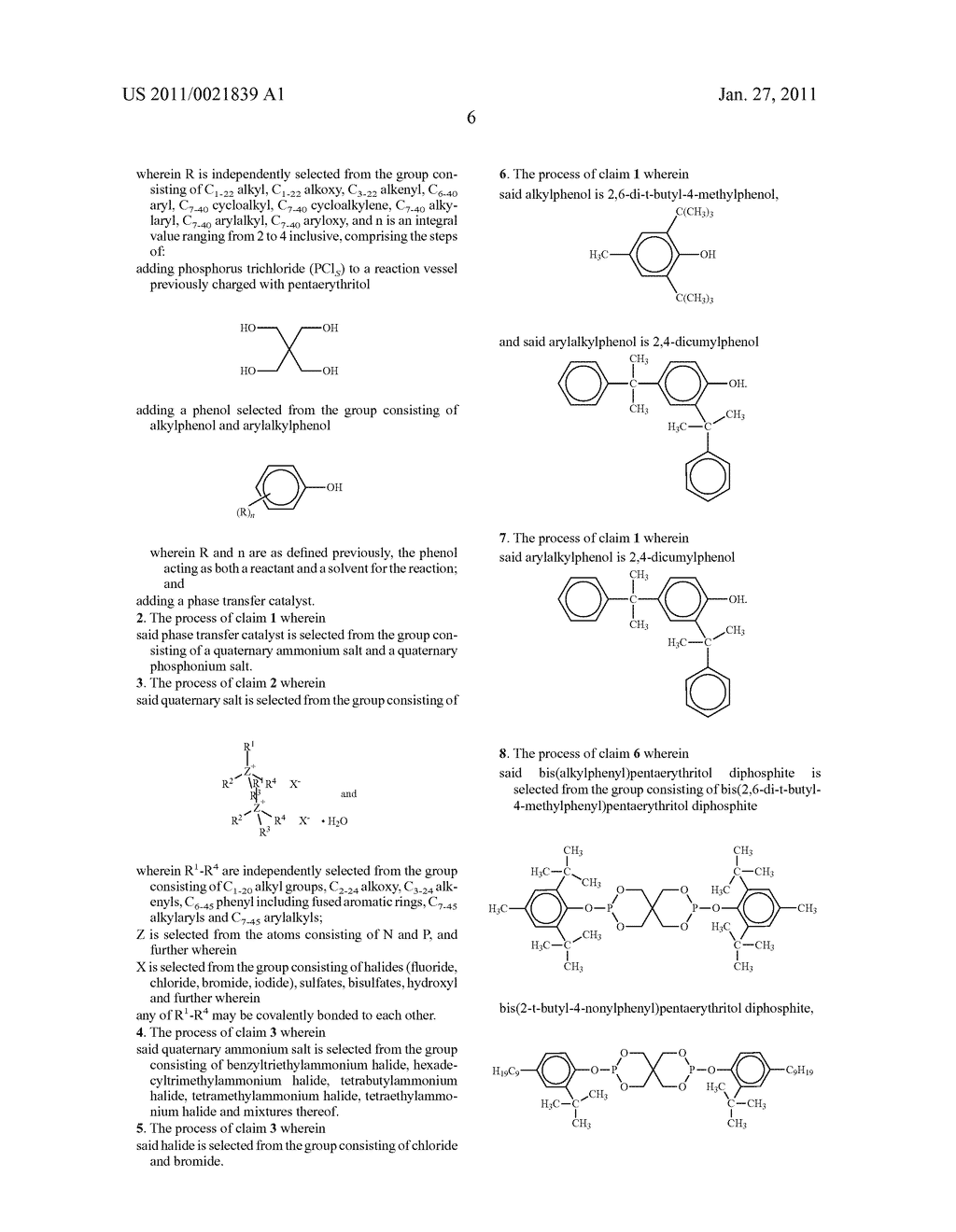 PHASE TRANSFER CATALYST FOR SYNTHESIS OF PENTAERYTHRITOL DIPHOSPHITES - diagram, schematic, and image 07