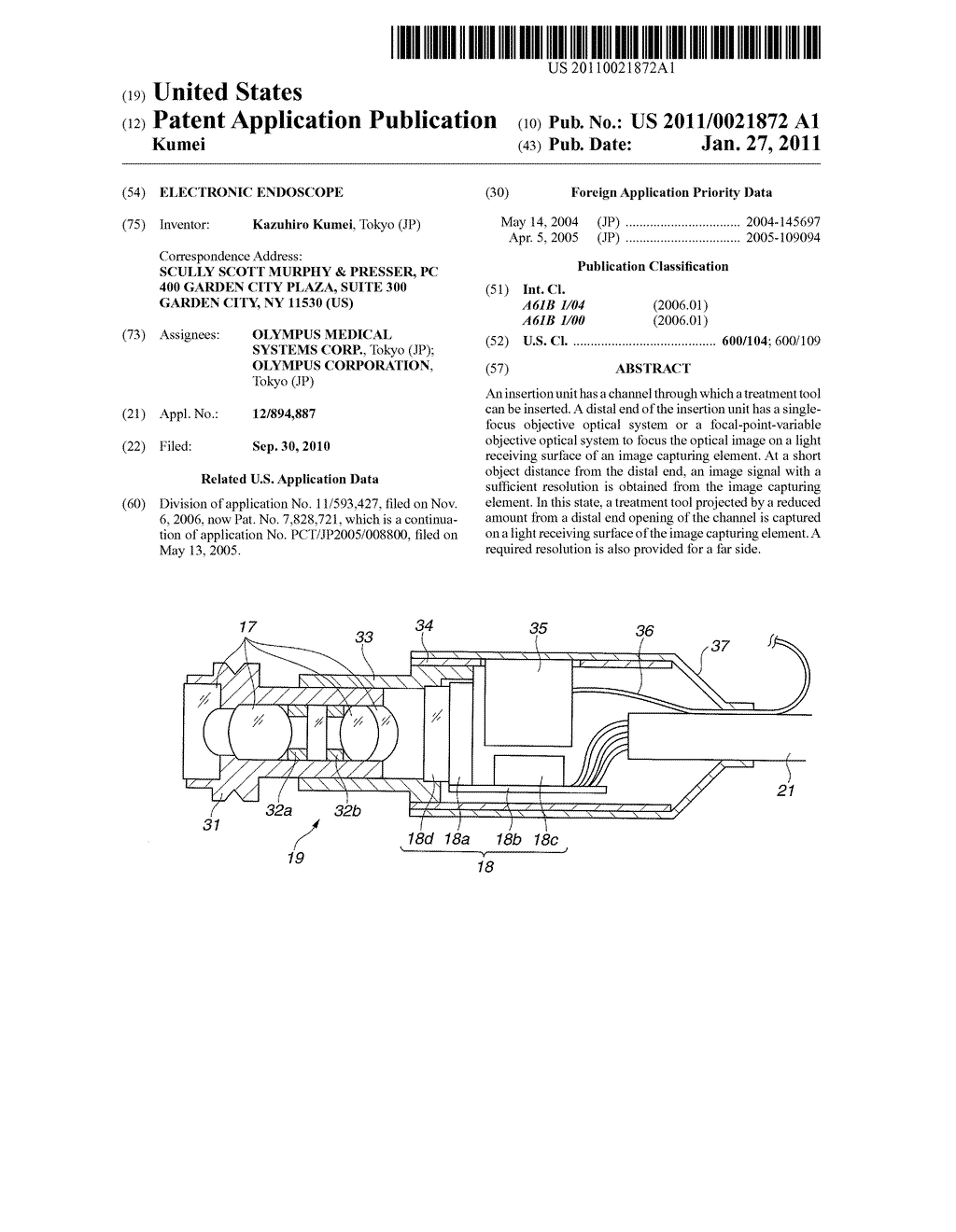 ELECTRONIC ENDOSCOPE - diagram, schematic, and image 01