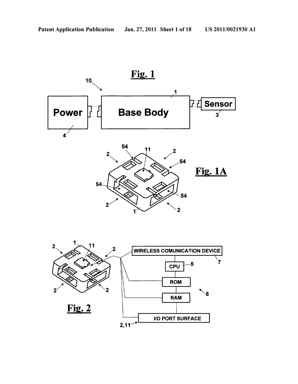 SUPPORT DEVICE FOR SENSORS AND/OR ACTUATORS THAT CAN BE PART OF A WIRELESS NETWORK OF SENSORS/ACTUATORS - diagram, schematic, and image 02