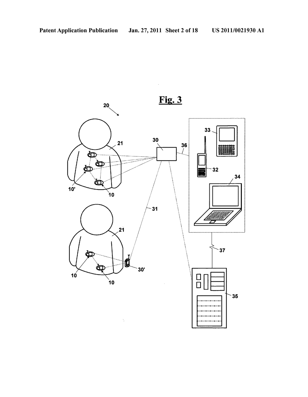 SUPPORT DEVICE FOR SENSORS AND/OR ACTUATORS THAT CAN BE PART OF A WIRELESS NETWORK OF SENSORS/ACTUATORS - diagram, schematic, and image 03