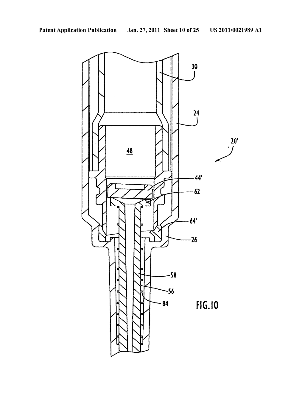 Safety medical syringe with retractable needle - diagram, schematic, and image 11