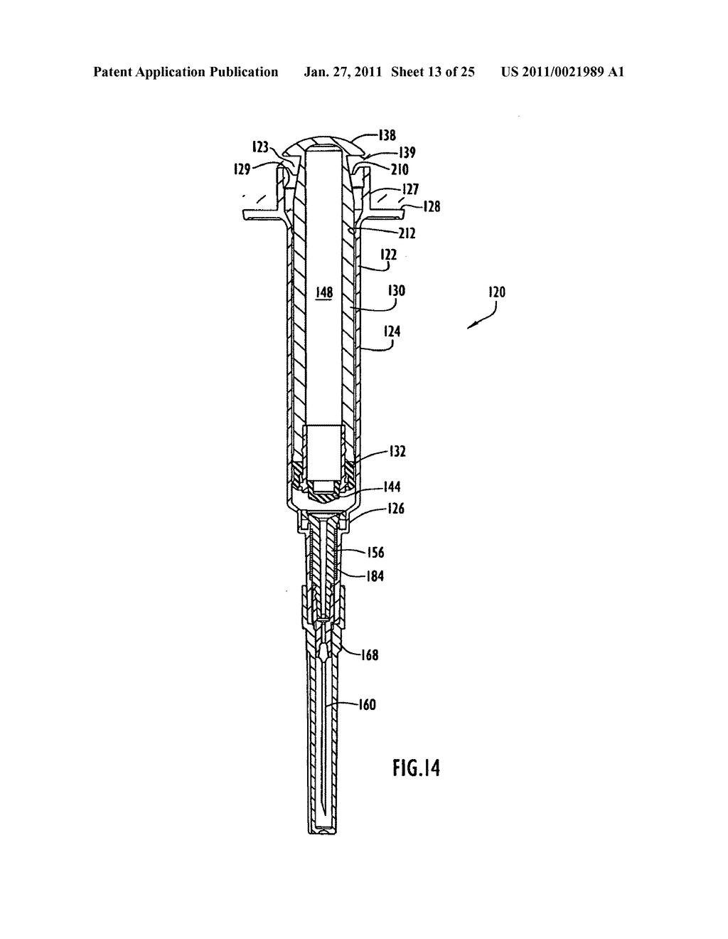 Safety medical syringe with retractable needle - diagram, schematic, and image 14