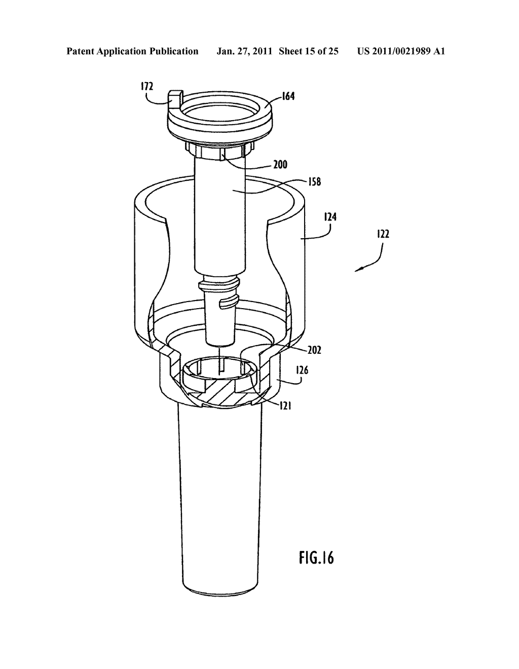 Safety medical syringe with retractable needle - diagram, schematic, and image 16