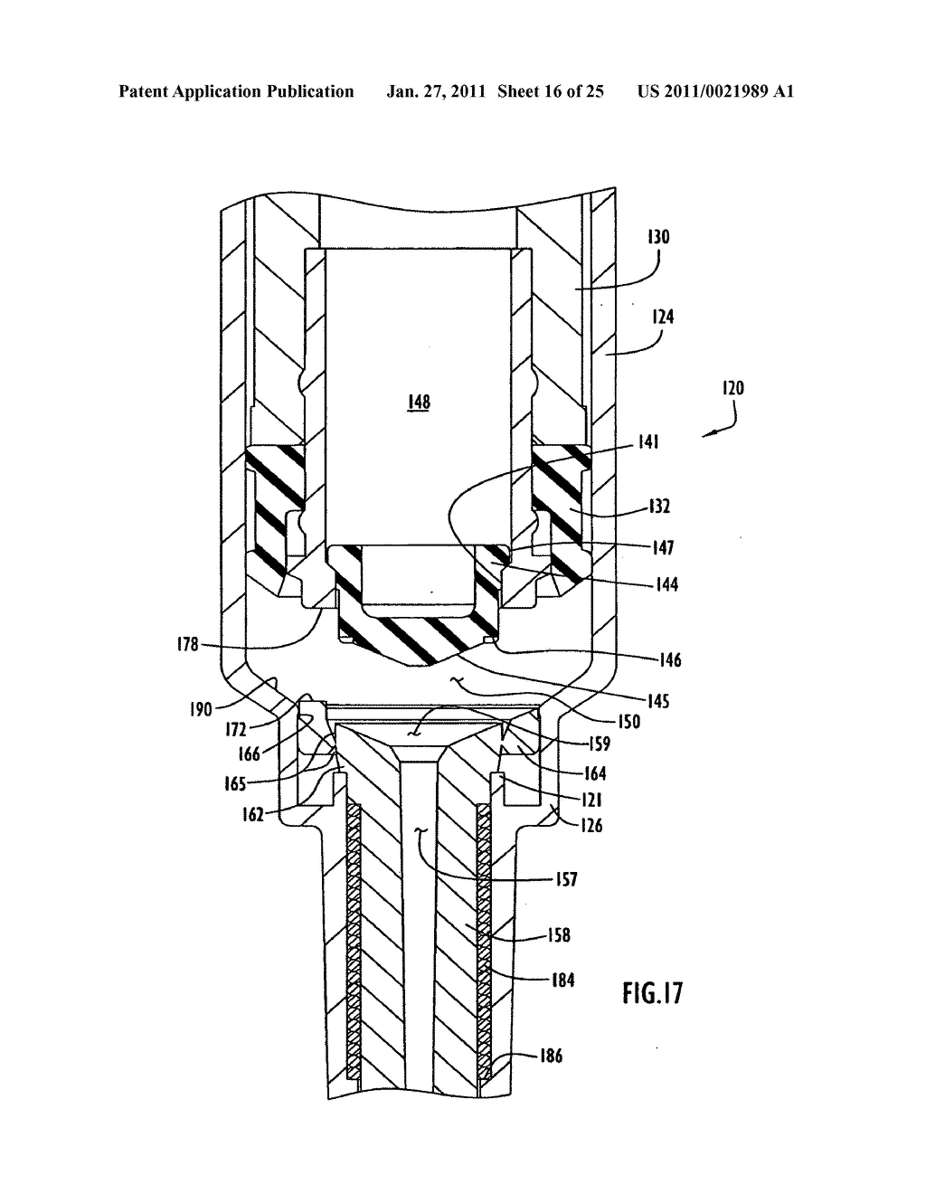 Safety medical syringe with retractable needle - diagram, schematic, and image 17