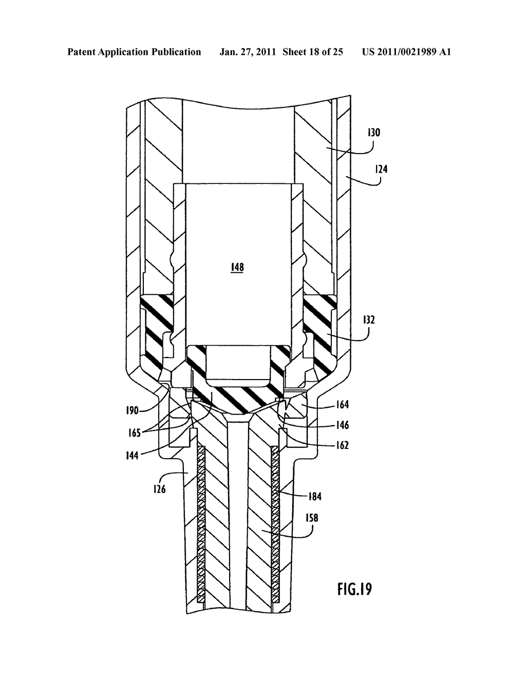 Safety medical syringe with retractable needle - diagram, schematic, and image 19