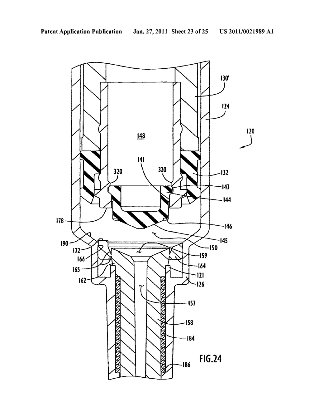 Safety medical syringe with retractable needle - diagram, schematic, and image 24