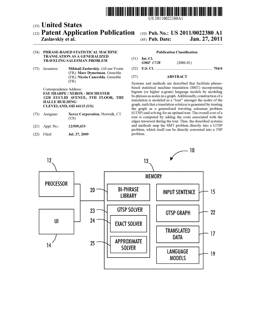 PHRASE-BASED STATISTICAL MACHINE TRANSLATION AS A GENERALIZED TRAVELING SALESMAN PROBLEM - diagram, schematic, and image 01