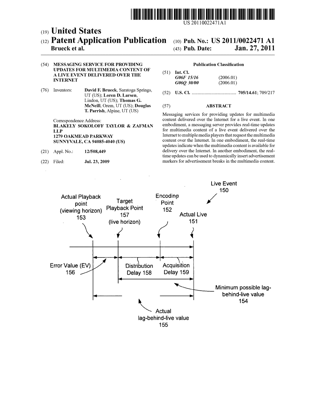 MESSAGING SERVICE FOR PROVIDING UPDATES FOR MULTIMEDIA CONTENT OF A LIVE EVENT DELIVERED OVER THE INTERNET - diagram, schematic, and image 01