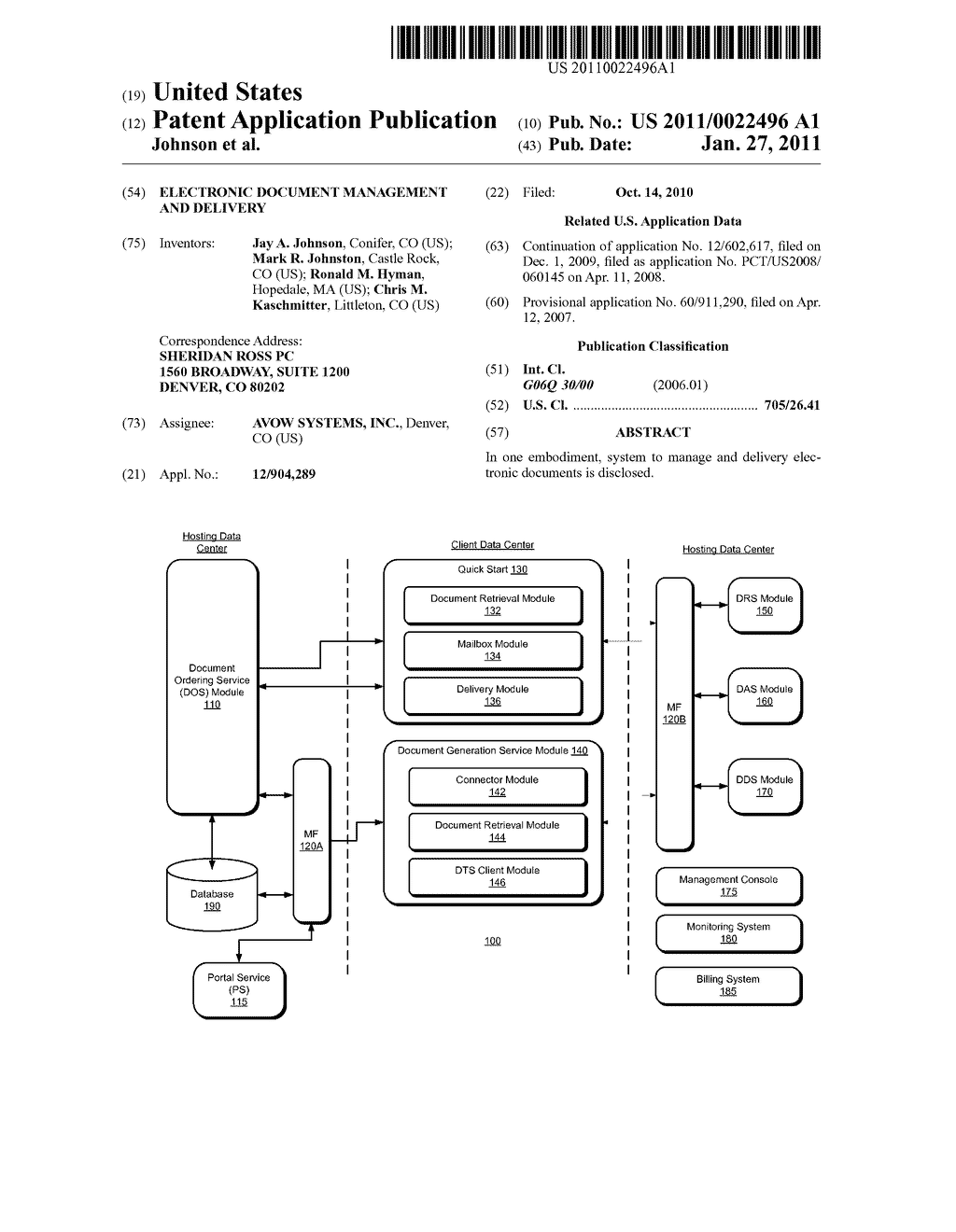 ELECTRONIC DOCUMENT MANAGEMENT AND DELIVERY - diagram, schematic, and image 01