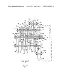 GEAR ARRANGEMENTS FOR 7-SPEED DUAL CLUTCH TRANSMISSION diagram and image