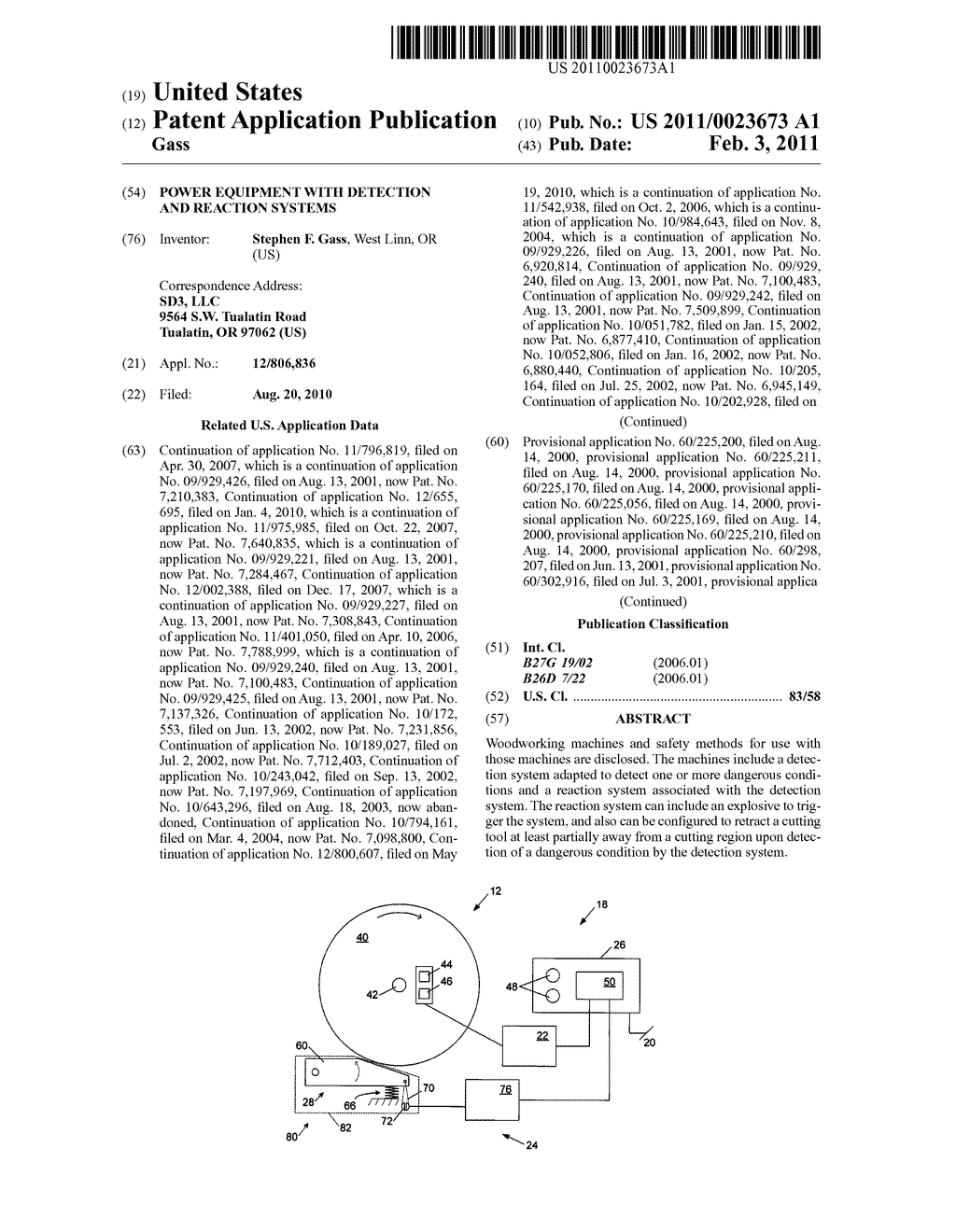 Power equipment with detection and reaction systems - diagram, schematic, and image 01