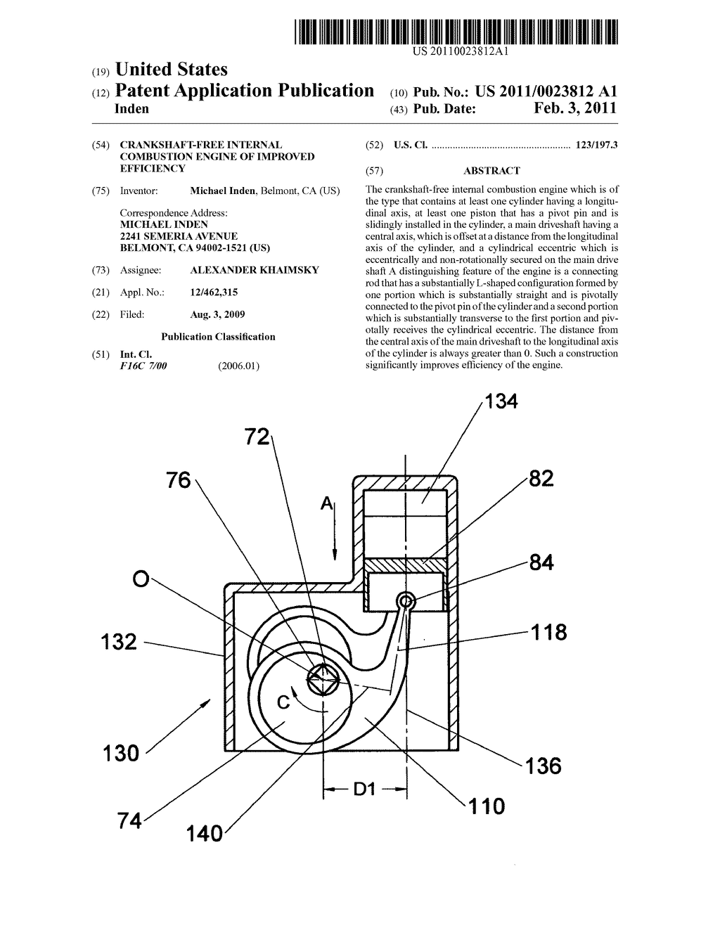 Crankshaft-free internal combustion engine of improved efficiency - diagram, schematic, and image 01