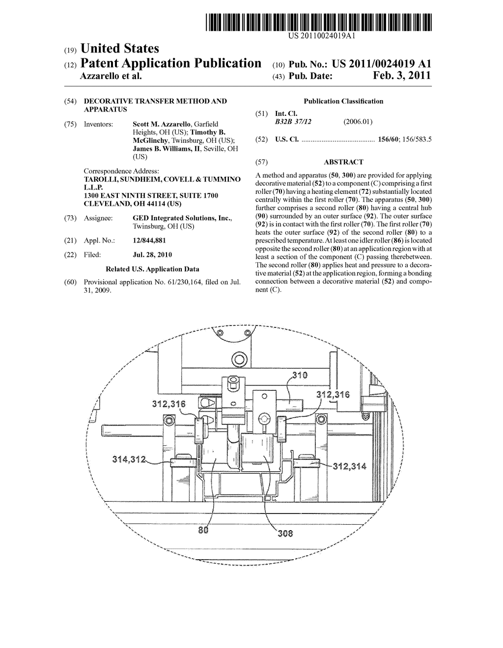 DECORATIVE TRANSFER METHOD AND APPARATUS - diagram, schematic, and image 01