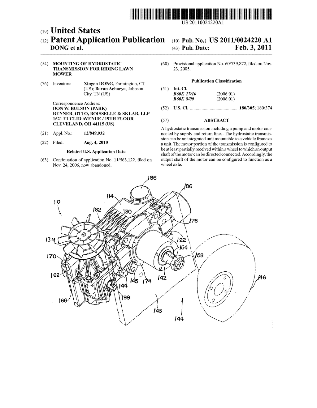 MOUNTING OF HYDROSTATIC TRANSMISSION FOR RIDING LAWN MOWER - diagram, schematic, and image 01