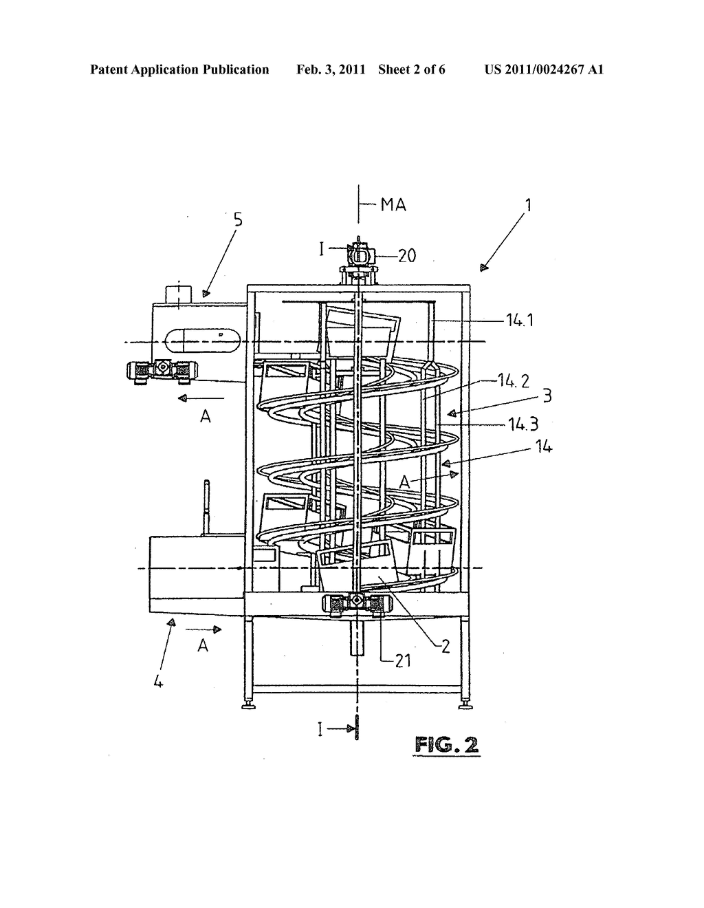 Spiral conveyor - diagram, schematic, and image 03