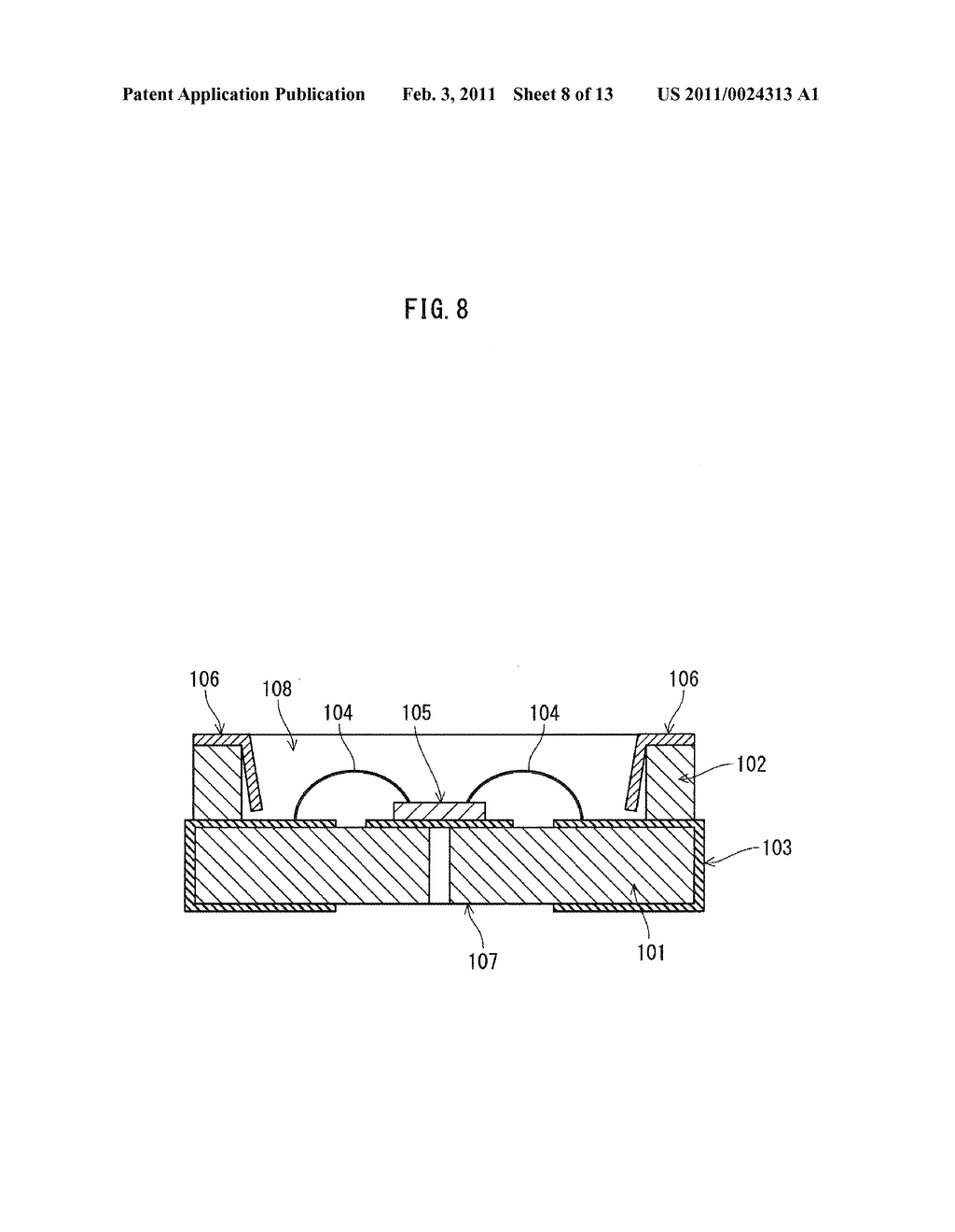 OPTICAL ELEMENT PACKAGE, SEMICONDUCTOR LIGHT-EMITTING DEVICE, AND LIGHTING DEVICE - diagram, schematic, and image 09