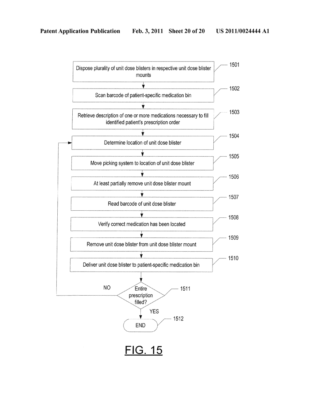 System, Method and Corresponding Apparatus for Storing, Retrieving and Delivering Unit Dose Blisters - diagram, schematic, and image 21