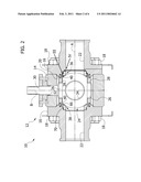 TRUNNION-MOUNTED BALL VALVE WITH A FLEXIBLE VALVE SEAT diagram and image