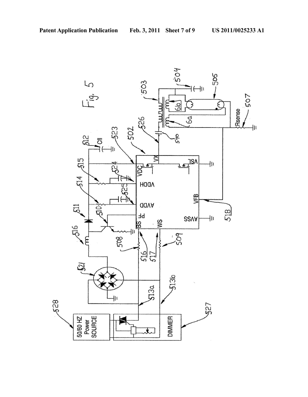 Method and Apparatus For Reduction of Excess Current During Initial Firing of Arc Lamp Circuits - diagram, schematic, and image 08