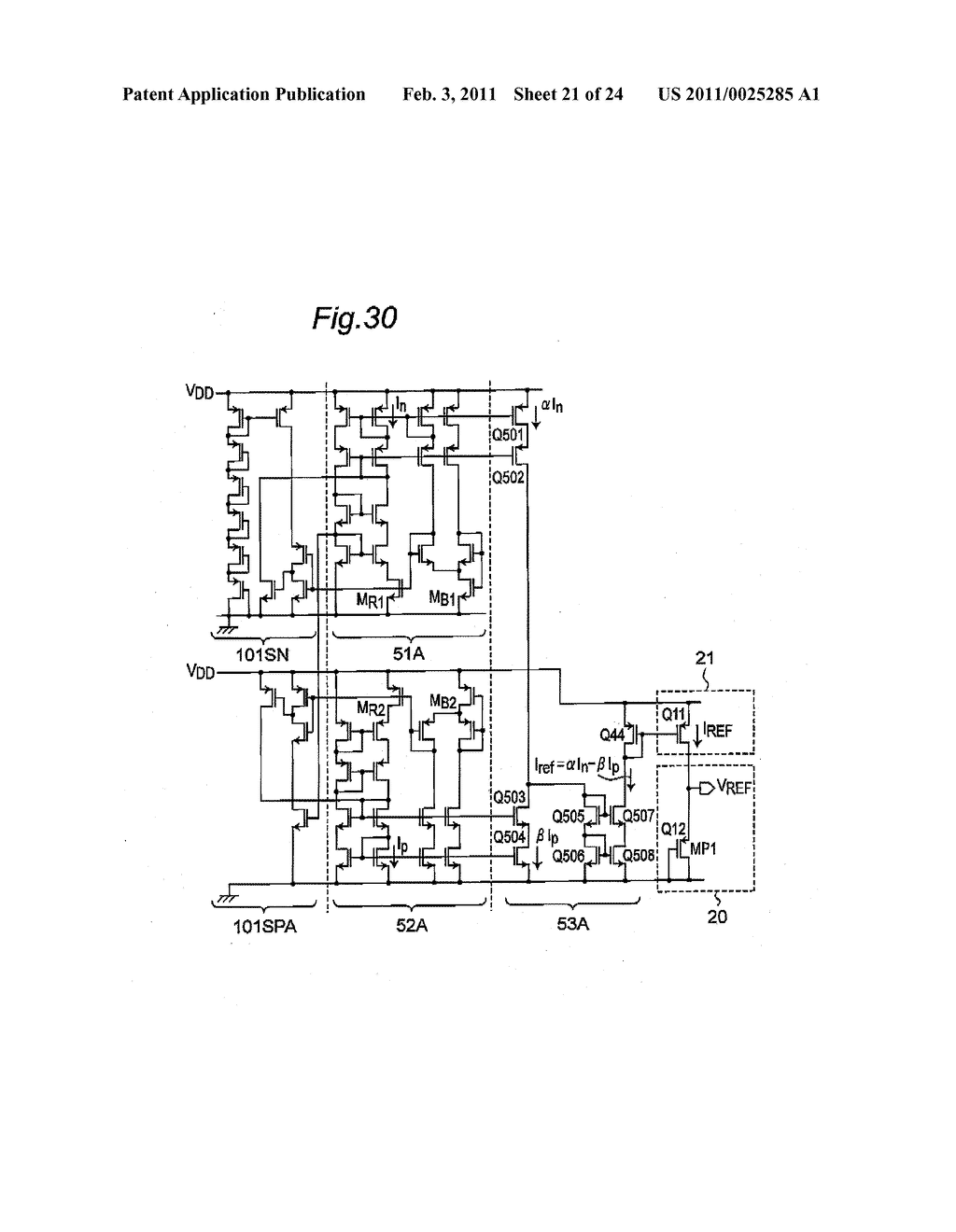 POWER SUPPLY VOLTAGE CONTROLLING CIRCUIT FOR USE IN SUBTHRESHOLD DIGITAL CMOS CIRCUIT INCLUDING MINUTE CURRENT GENERATOR AND CONTROLLED OUTPUT VOLTAGE GENERATOR CIRCUIT - diagram, schematic, and image 22
