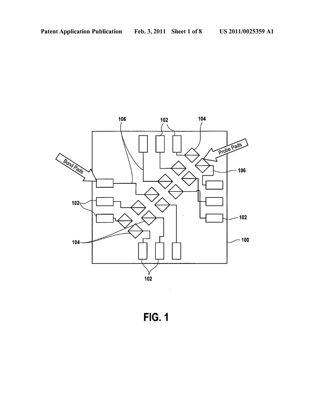 BOND AND PROBE PAD DISTRIBUTION - diagram, schematic, and image 02