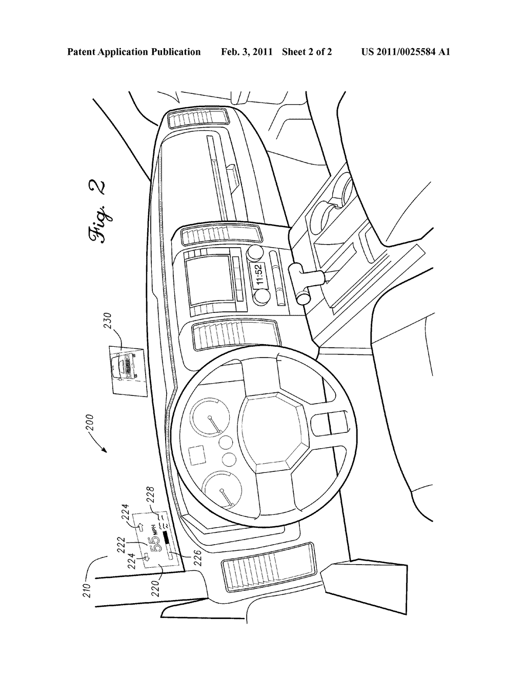 LIGHT-EMITTING DIODE HEADS-UP DISPLAY FOR A VEHICLE - diagram, schematic, and image 03