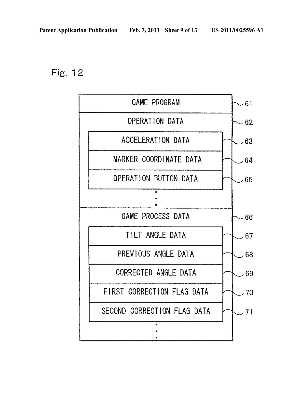 STORAGE MEDIUM HAVING GAME PROGRAM STORED THEREIN, GAME APPARATUS, AND TILT ANGLE CORRECTION METHOD - diagram, schematic, and image 10