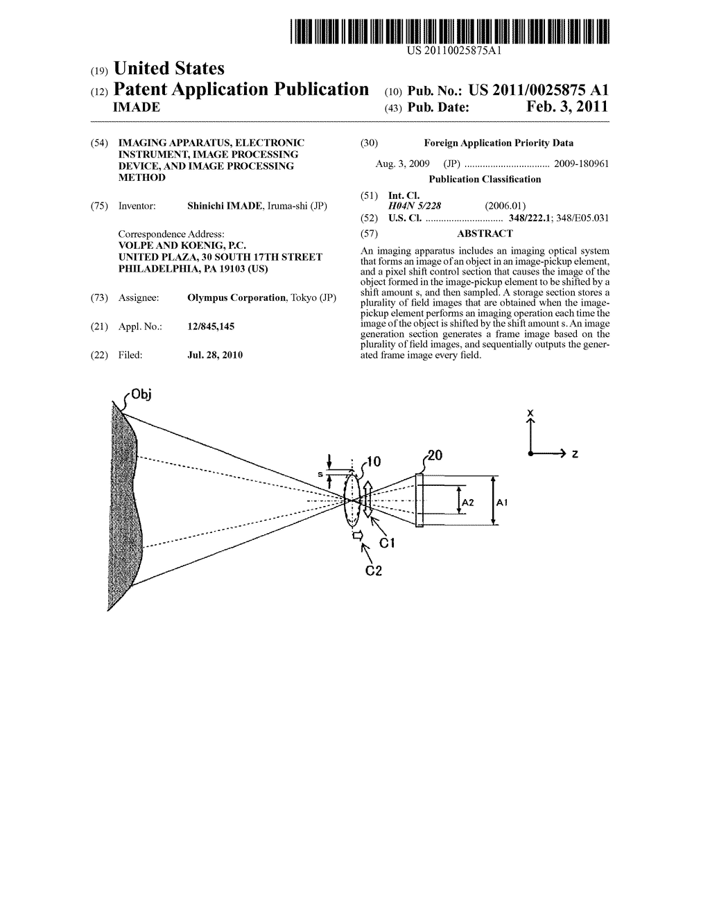 IMAGING APPARATUS, ELECTRONIC INSTRUMENT, IMAGE PROCESSING DEVICE, AND IMAGE PROCESSING METHOD - diagram, schematic, and image 01