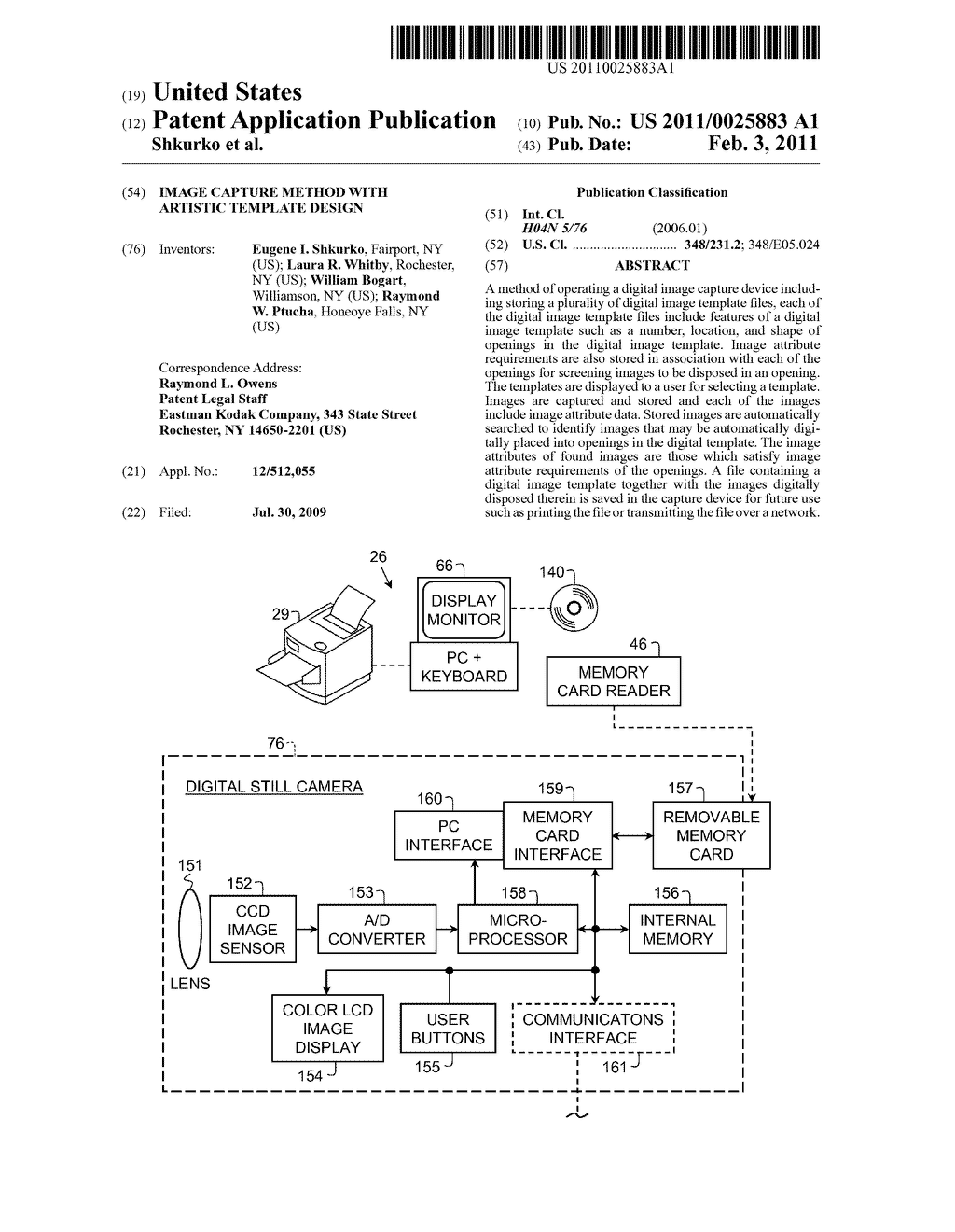 IMAGE CAPTURE METHOD WITH ARTISTIC TEMPLATE DESIGN - diagram, schematic, and image 01