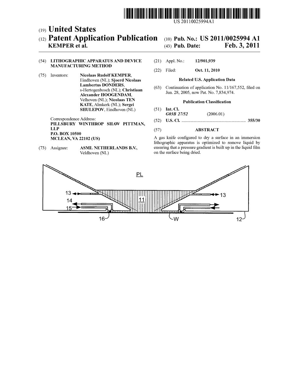 LITHOGRAPHIC APPARATUS AND DEVICE MANUFACTURING METHOD - diagram, schematic, and image 01