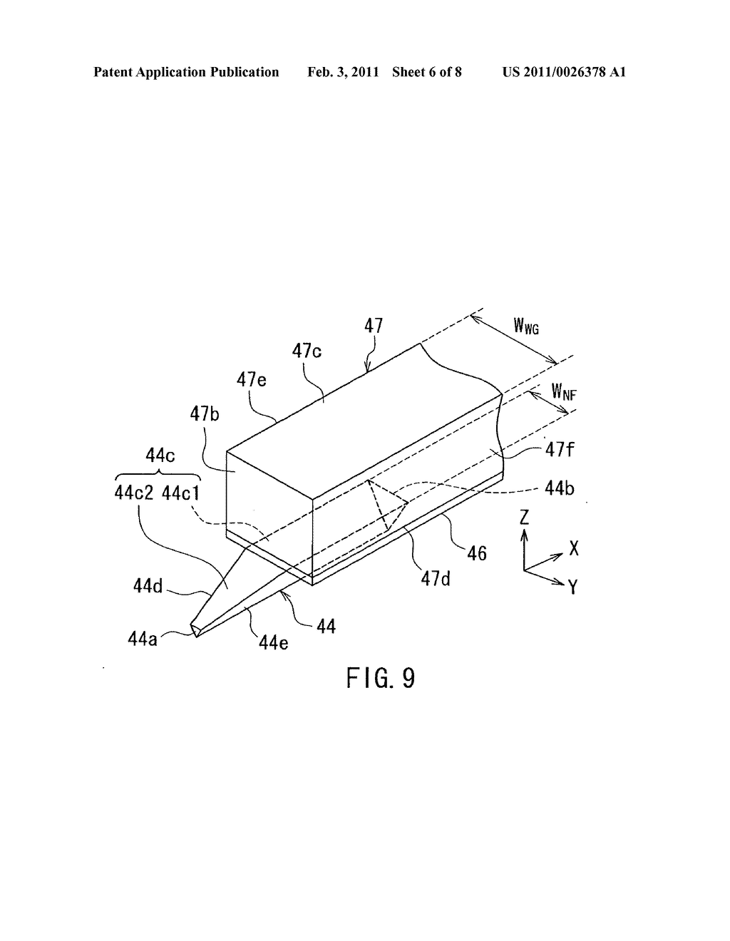 Heat-assisted magnetic recording head with laser diode - diagram, schematic, and image 07