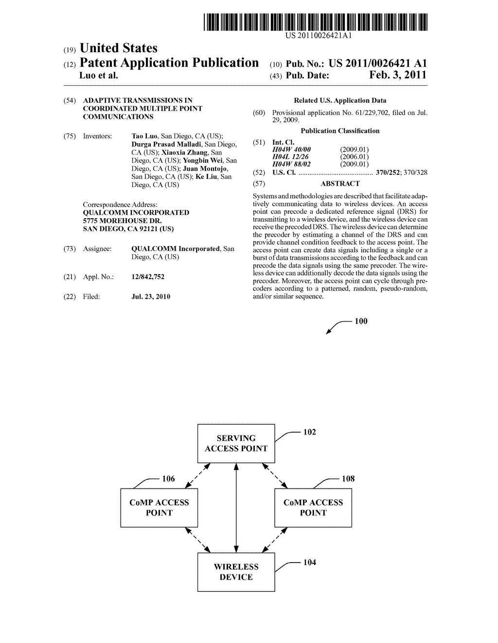 ADAPTIVE TRANSMISSIONS IN COORDINATED MULTIPLE POINT COMMUNICATIONS - diagram, schematic, and image 01